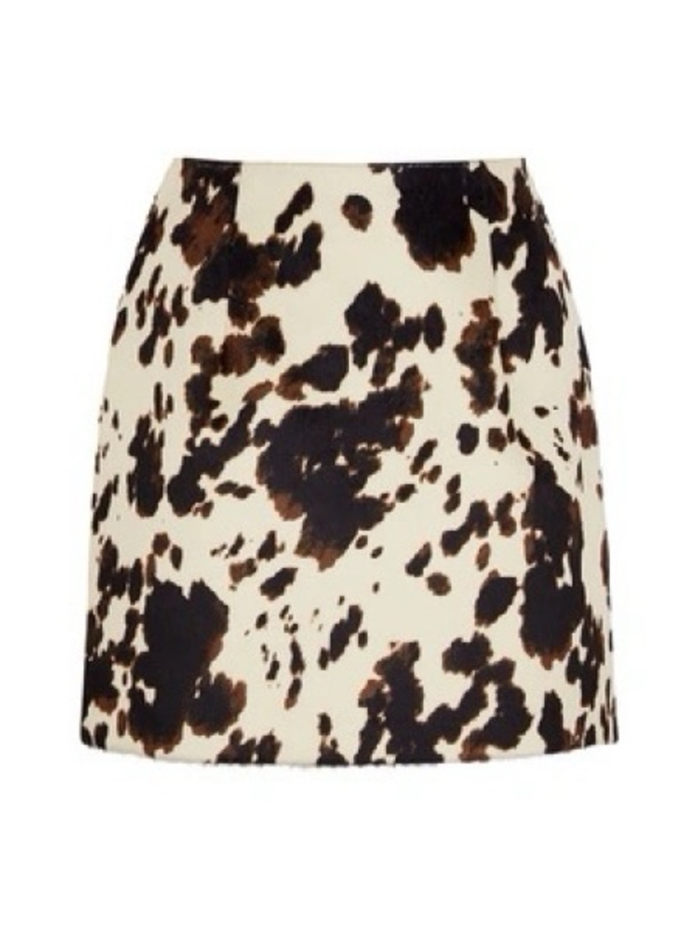Alexa Chung Furry Cow Print Mini Skirt - Picture 2 of 9